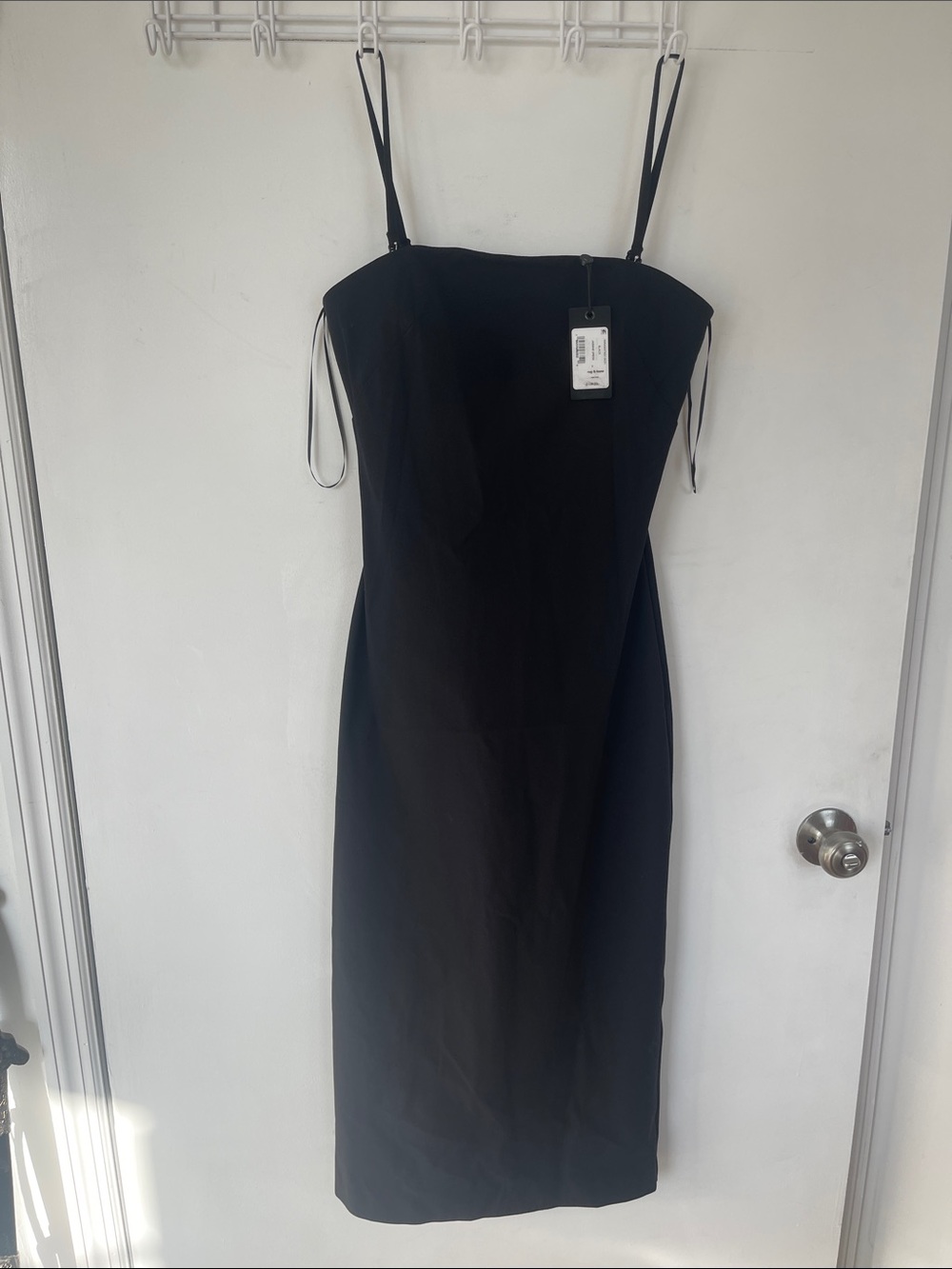 rag & bone Black Strapless Sheath Dress with Spaghetti Straps